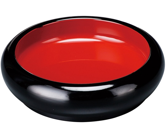 福井クラフト DXタイコ醤油皿 黒内朱 13000241 1個（ご注文単位1個）【直送品】