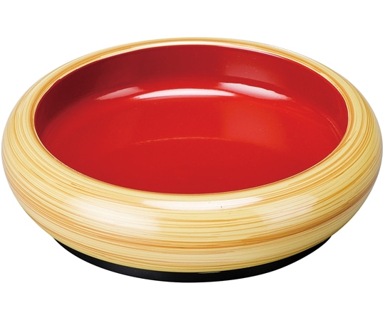 福井クラフト DXタイコ醤油皿 白木内朱 13000244 1個（ご注文単位1個）【直送品】