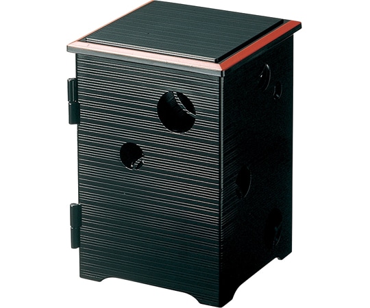 福井クラフト 開き松花堂 ツボツボ 黒天朱(蓋・親) 21015650 1個（ご注文単位1個）【直送品】