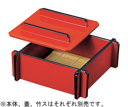 福井クラフト 5寸 角井戸渕セイロ 朱天黒(蓋 45130240 1個（ご注文単位1個）【直送品】