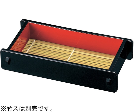 福井クラフト 7寸 長手ツノセロ黒内朱(底板付 46191140 1個（ご注文単位1個）【直送品】