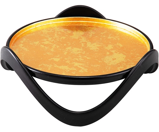 福井クラフト 7寸 丸盆 情盛器 足付 二色金箔 55204390 1個（ご注文単位1個）【直送品】