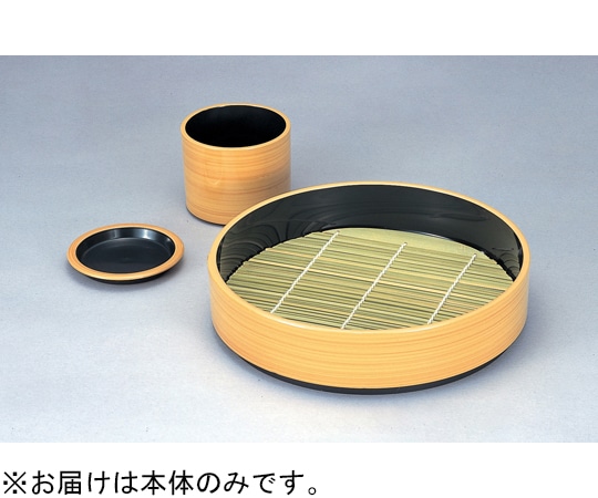 福井クラフト メンパ丸そば皿 底板付白木(内黒 40390100 1個（ご注文単位1個）【直送品】