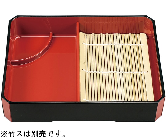 福井クラフト 隅切天そばセイロ 溜パール内朱 親 46191500 1個（ご注文単位1個）【直送品】