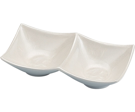 福井クラフト 二点深型薬味皿 アクア/裏白 45158260 1個（ご注文単位1個）【直送品】