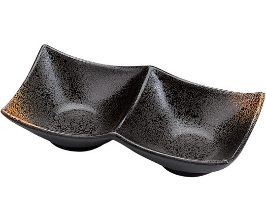 福井クラフト 二点深型薬味皿 焼き締め 45158220 1個（ご注文単位1個）【直送品】