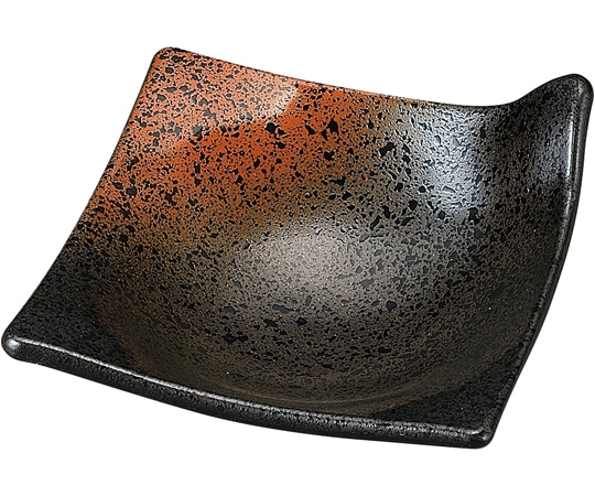 福井クラフト 8.5cm 角千鳥深小皿 焼き締め 54036390 1個(ご注文単位1個)【直送品】