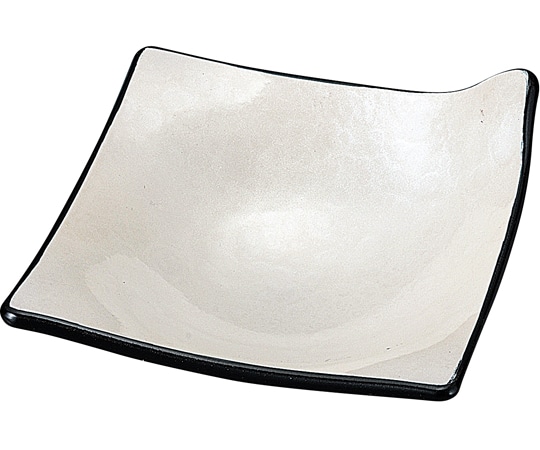 福井クラフト 11cm 角千鳥深皿 ホワイトアクア 54036450 1個（ご注文単位1個）【直送品】