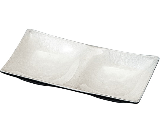 福井クラフト 16.8cm 2点薬味皿 白アクア 54036490 1個（ご注文単位1個）【直送品】