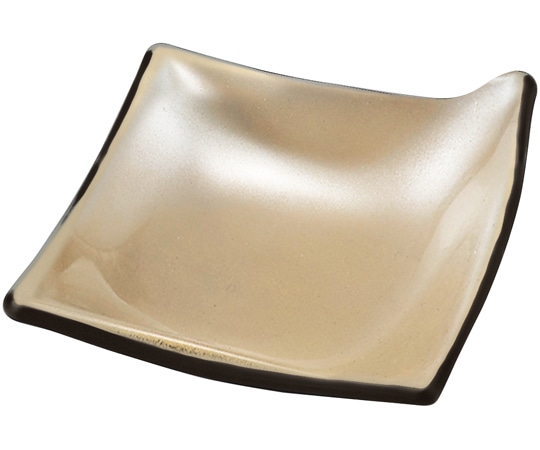 福井クラフト 8.5cm 角千鳥深小皿 黄金銀彩裏黒塗 50025790 1個（ご注文単位1個）【直送品】