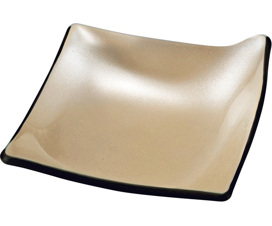 福井クラフト 11cm 角千鳥深皿 黄金銀彩裏黒塗 50025795 1個（ご注文単位1個）【直送品】