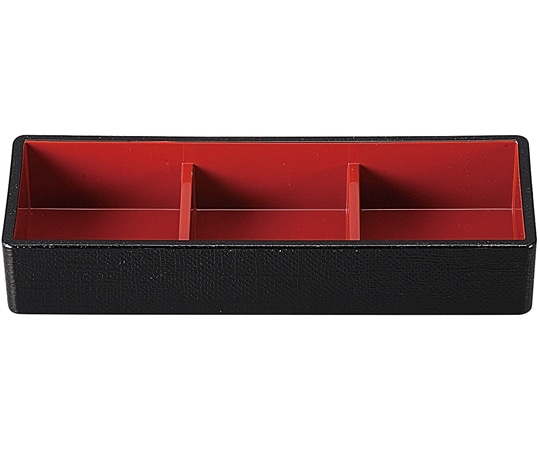 福井クラフト 布目三点珍味箱 黒内朱 51300100 1個（ご注文単位1個）【直送品】