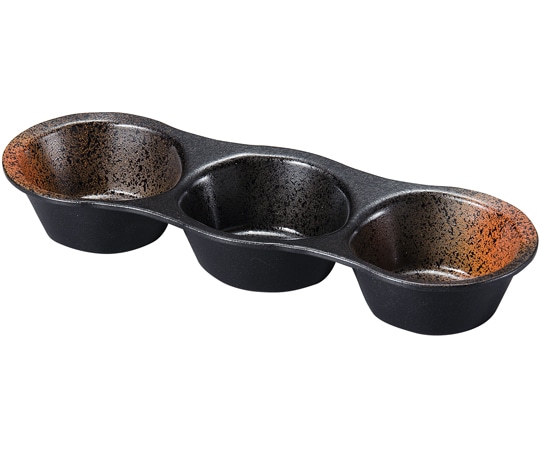 福井クラフト そら豆深型薬味皿 焼しめ 40410360 1個（ご注文単位1個）【直送品】