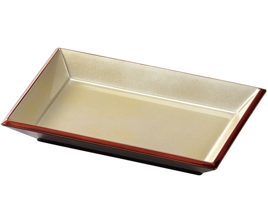 福井クラフト 5.5寸 長手四方皿 黄金銀彩天べっ甲 53720235 1個（ご注文単位1個）【直送品】