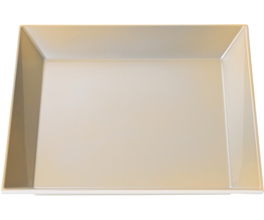 福井クラフト 22cm スクエアフラットプレート 黄金銀彩(裏白) 17412270 1個（ご注文単位1個）【直送品】