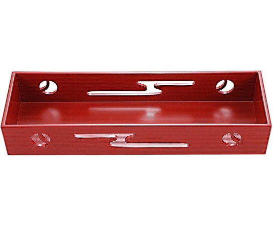 福井クラフト 9寸 長手すかし盛器 吟朱 54300450 1個（ご注文単位1個）【直送品】