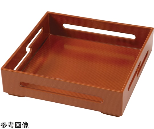 福井クラフト 7寸 角雲すかし箱 ブラウン 55204630 1個（ご注文単位1個）【直送品】