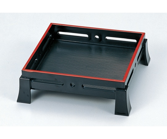 福井クラフト 5寸 足付すかし盛器 黒天朱 55001890 1個（ご注文単位1個）【直送品】