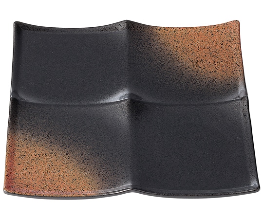 福井クラフト ABS4連プレート 焼き締め裏黒(全面塗) 51019080 1個（ご注文単位1個）【直送品】