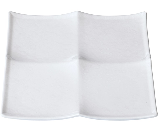 福井クラフト ABS4連プレート ホワイトアクア裏黒汚染防止(全面塗) 51019105 1個（ご注文単位1個）【直送品】