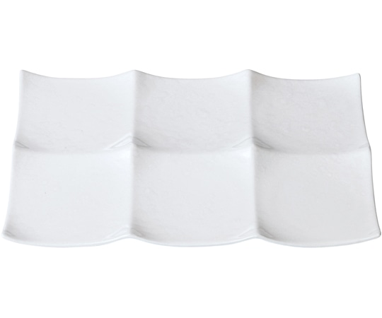 福井クラフト ABS6連プレート ホワイトアクア裏黒汚染防止(全面塗) 51019205 1個（ご注文単位1個）【直送品】