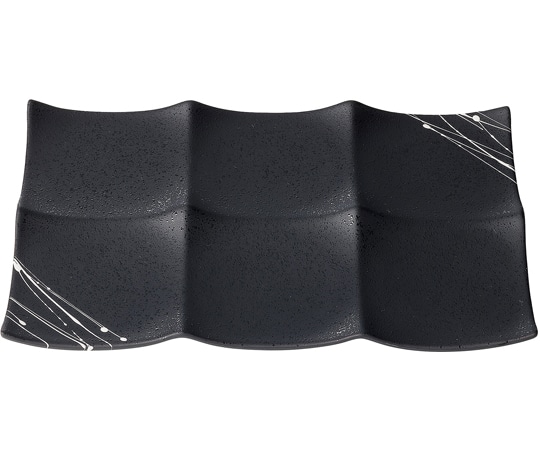 福井クラフト ABS6連プレート 黒タタキ白乱糸裏黒(全面塗) 50023205 1個（ご注文単位1個）【直送品】