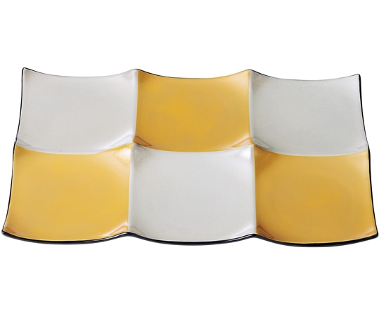 福井クラフト ABS6連プレート 金銀粉蒔市松裏黒(全面塗) 51019210 1個（ご注文単位1個）【直送品】