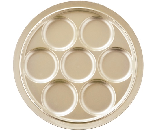 福井クラフト TA30cm 丸渕付7ップレート 黄金銀彩(裏黒) 55013210 1個（ご注文単位1個）【直送品】