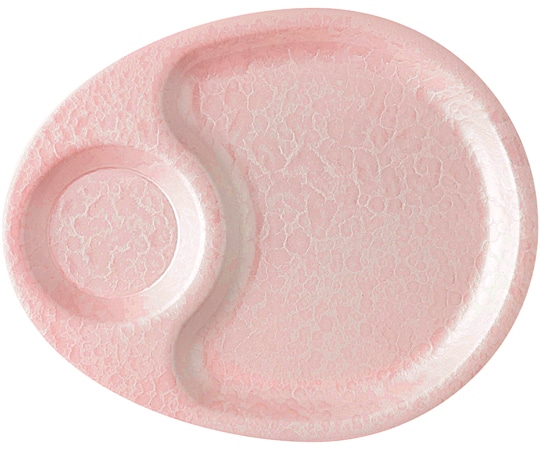 福井クラフト 耐熱269 エッグプレート ライトピンクアクア(裏白) 17412470 1個（ご注文単位1個）【直送品】