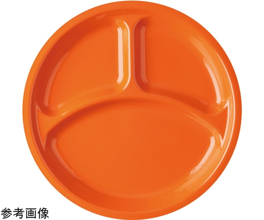 福井クラフト 耐熱23cm 丸プレート オレンジ(裏白) 50023240 1個（ご注文単位1個）【直送品】
