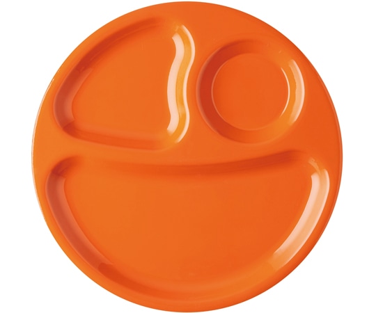 福井クラフト 耐熱27cm サークルプレート オレンジ/裏黒塗 50023245 1個（ご注文単位1個）【直送品】