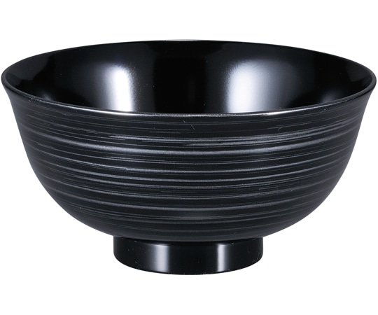 福井クラフト A寿光飯椀(大)黒銀刷毛目内黒 33024840 1個（ご注文単位1個）【直送品】