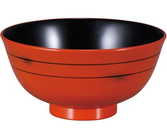 福井クラフト A寿光飯椀 小柿朱根来黒ライ内黒 33024800 1個（ご注文単位1個）【直送品】