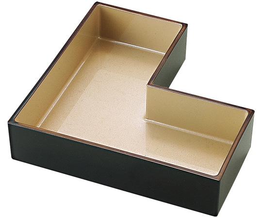 福井クラフト 7.5寸 長手玉手箱L仕切銀天べっ甲(外黒) 90110030 1個（ご注文単位1個）【直送品】