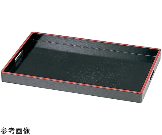 福井クラフト 木)尺4､尺5 2枚組脇取盆 黒天朱 15104710 1個（ご注文単位1個）【直送品】