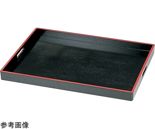 福井クラフト 木)尺9､2尺(奥広)2枚組脇取盆 黒天朱 50301830 1個（ご注文単位1個）【直送品】