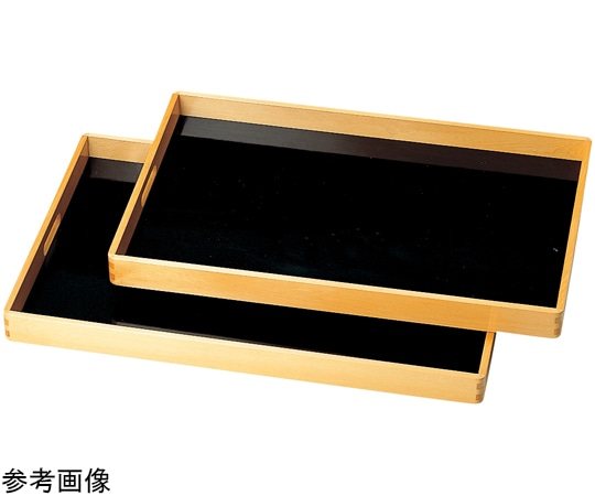 福井クラフト 木)2尺 脇取盆 黒目はじき渕白木 17280570 1個（ご注文単位1個）【直送品】