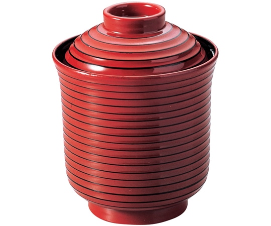 福井クラフト 線引き箸洗椀(小)朱研出し 12026150 1個（ご注文単位1個）【直送品】