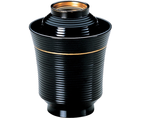 福井クラフト 線引き細身箸洗い椀(蓋親)黒金ライン 33600010 1個（ご注文単位1個）【直送品】