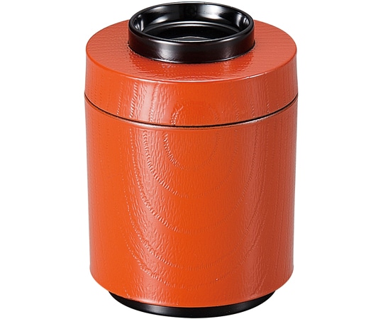 福井クラフト 耐A筒型箸洗い椀(蓋親)柿朱内黒 30004420 1個（ご注文単位1個）【直送品】