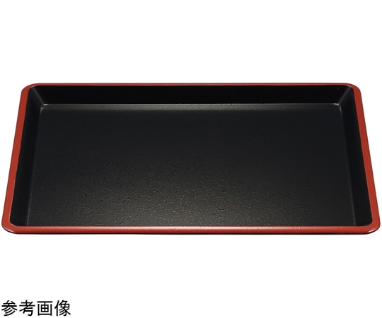 福井クラフト 耐熱A)尺2 洋風トレー 黒天朱SLタタキ 15104460 1個（ご注文単位1個）【直送品】
