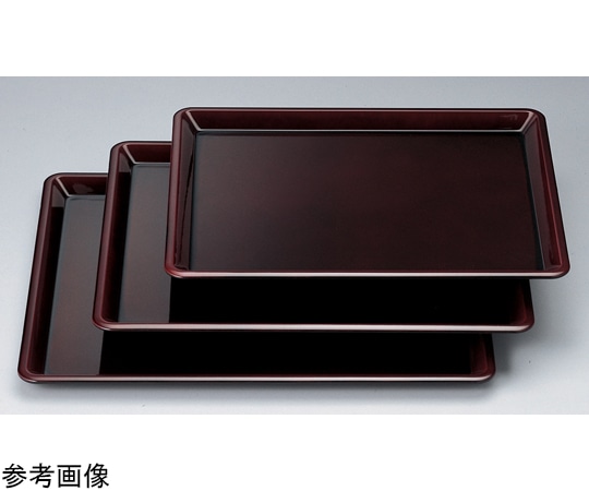 福井クラフト 耐熱A)尺3 洋風トレー 溜毘沙門天塗 50305550 1個（ご注文単位1個）【直送品】
