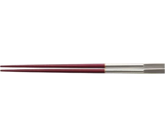 福井クラフト PBT22.5cm 細身両天削丸箸 銀/赤溜 90031939 1個（ご注文単位1個）【直送品】