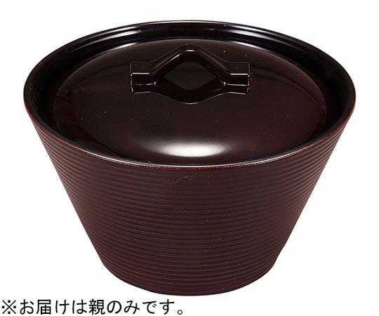 福井クラフト 耐熱千筋クィーン椀 小(親)溜内黒 30045422 1個（ご注文単位1個）【直送品】