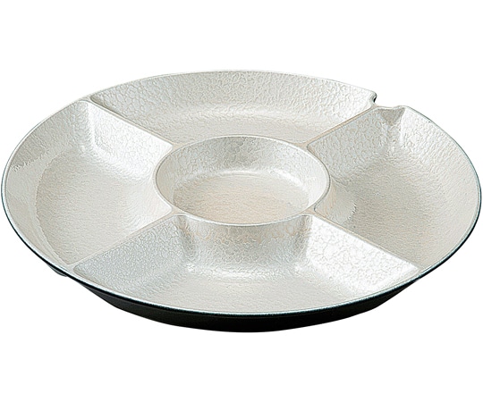 福井クラフト 34cm 丸オードブルトレー ホワイトアクア 55011800 1個（ご注文単位1個）【直送品】