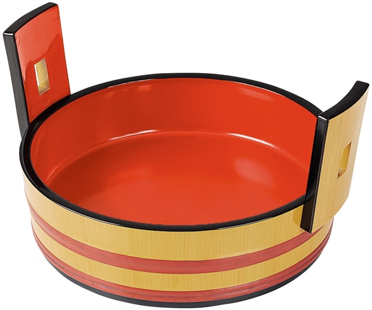 福井クラフト 6寸 手桶 白木内朱(本体) 45013220 1個（ご注文単位1個）【直送品】