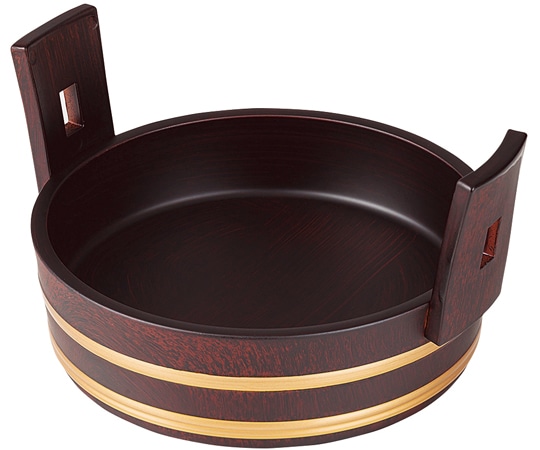 福井クラフト 6寸 手桶 ブラウン刷毛目(本体) 51030913 1個（ご注文単位1個）【直送品】