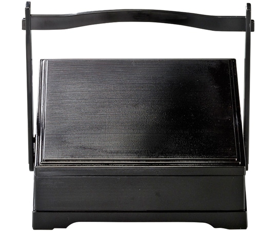 福井クラフト 8.5寸 手提付千筋松花堂 黒内黒 21020504 1個（ご注文単位1個）【直送品】