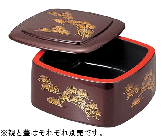 福井クラフト 三味胴ちらし 溜パール松(蓋) 70014921 1個（ご注文単位1個）【直送品】