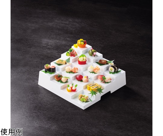 福井クラフト 十六面体松花堂 白パールSL 51361635 1個（ご注文単位1個）【直送品】